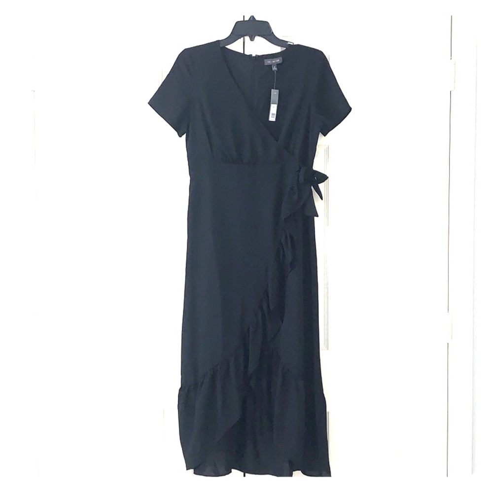 Beautiful Black high low side tie dress NWT